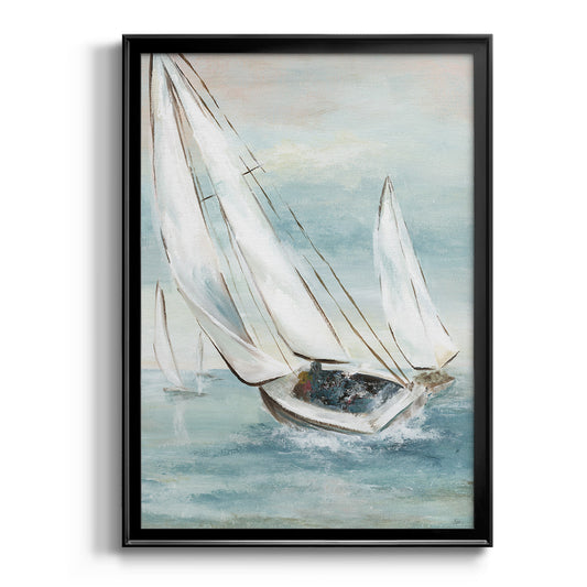 Catching Wind - Modern Framed Canvas Print