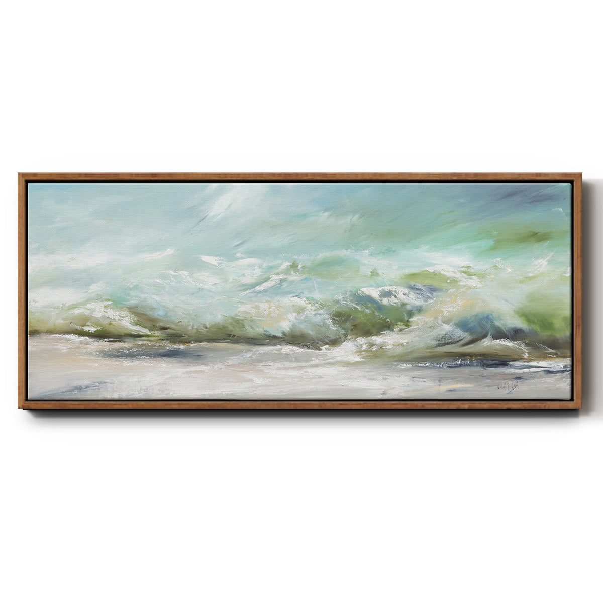 Dancing on the Waves II - Floater Framed Canvas Print