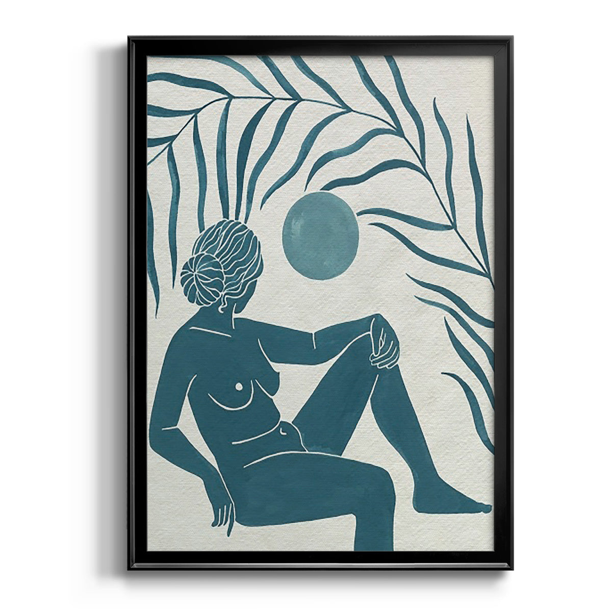 Moon Gazer I - Modern Framed Canvas Print