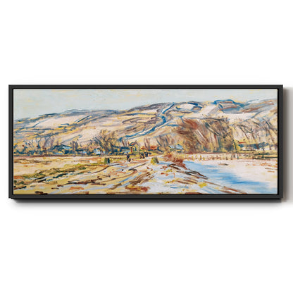 Winter at Giverny, 1886 - Floater Framed Canvas Print