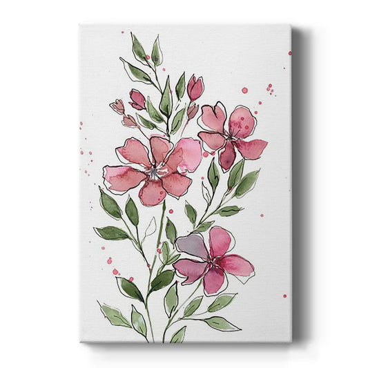 Watercolor Floral Stems I Premium Gallery Wrapped Canvas - Ready to Hang