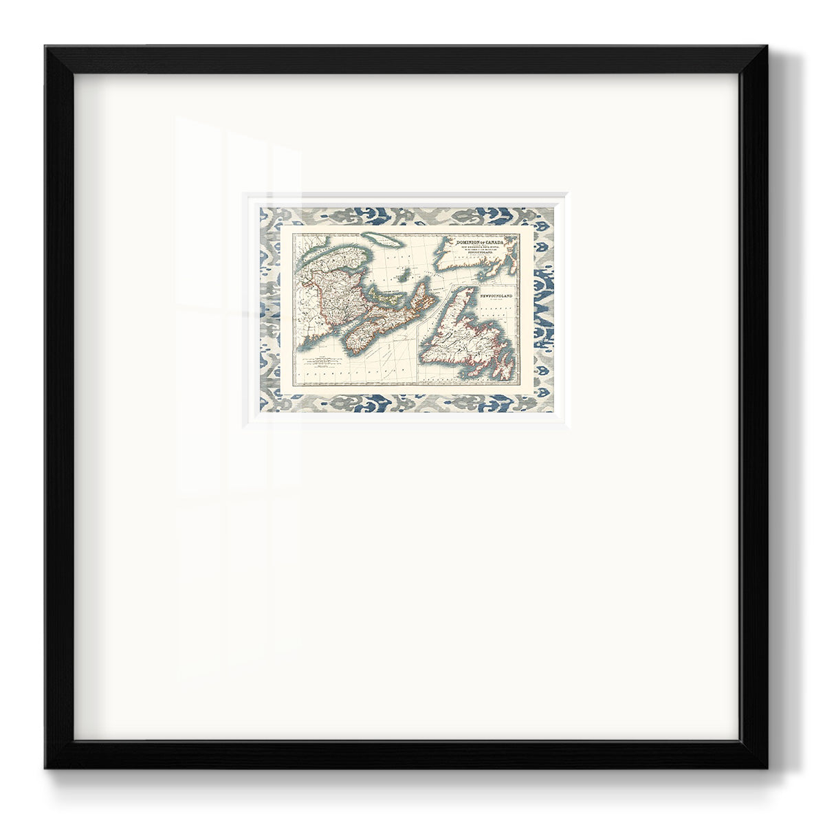 Bordered Map of Canada - Double Matboard Framed Print