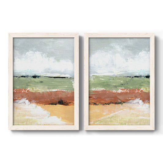 Quiet Prarie Grove I - Barnwood Framed Canvas Set