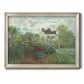 Impressionist garden landscape at Argenteuil by Claude Monet printed on canvas in an ornate champagne frame.