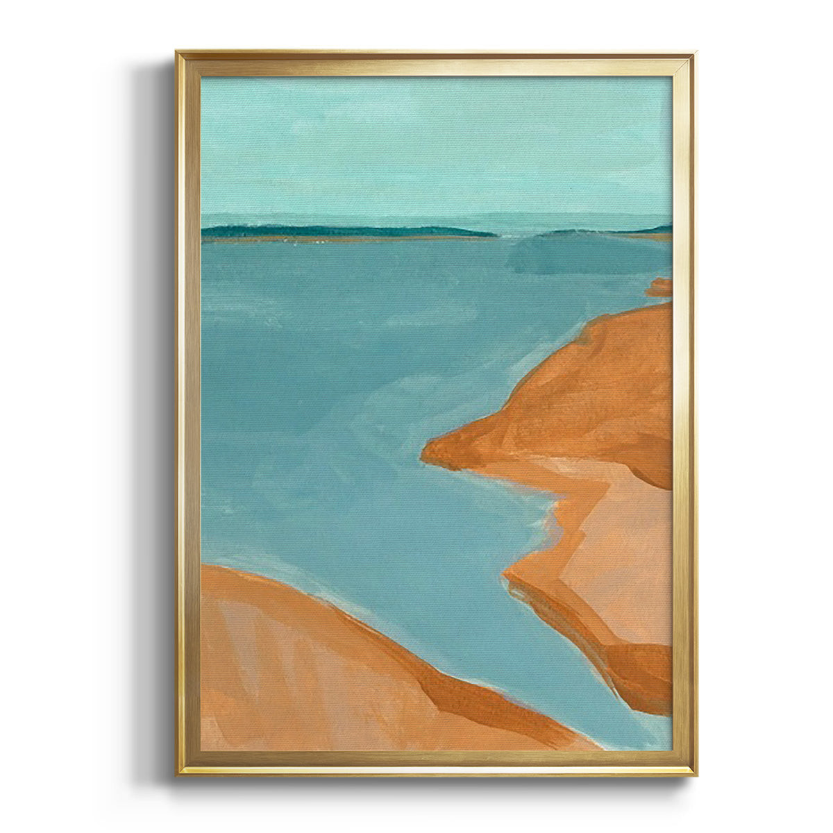 Out on the Sandbar I - Modern Framed Canvas Print