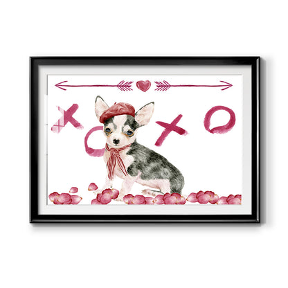 Puppy Valentine Collection A - Modern Framed Art Print