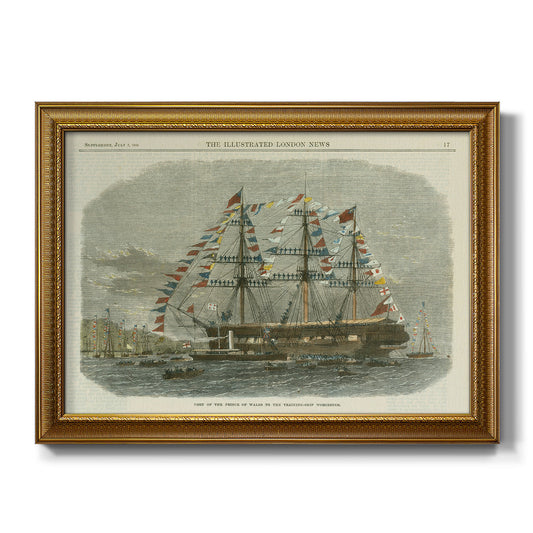 Antique Clipper Ship I Premium Framed Canvas- Ready to Hang