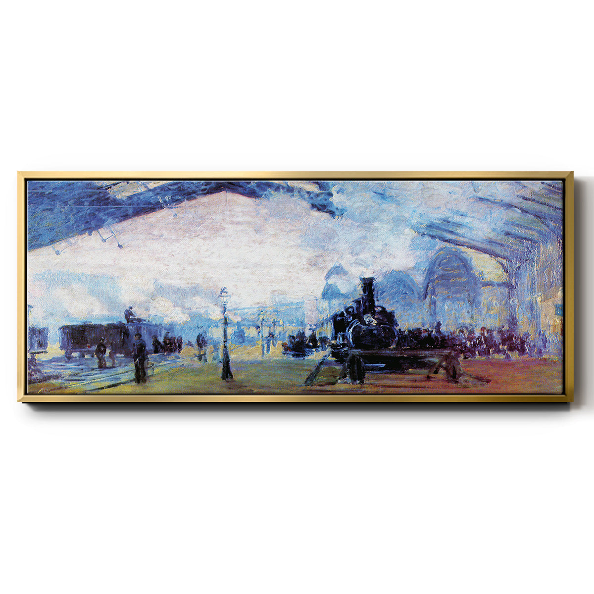 Saint Lazare Station in Paris - Floater Framed Canvas Print