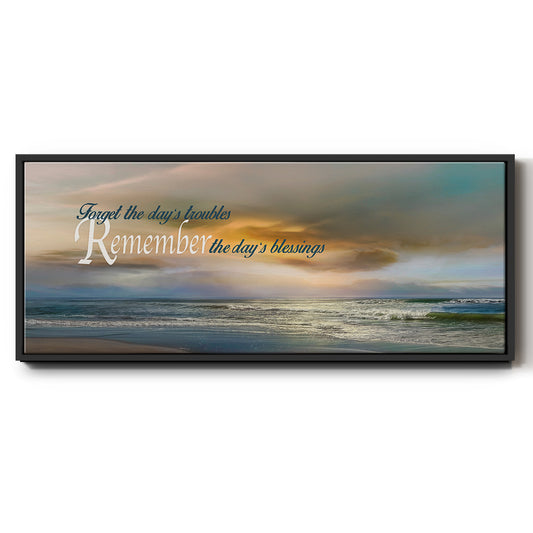 Remember - Floater Framed Canvas Print
