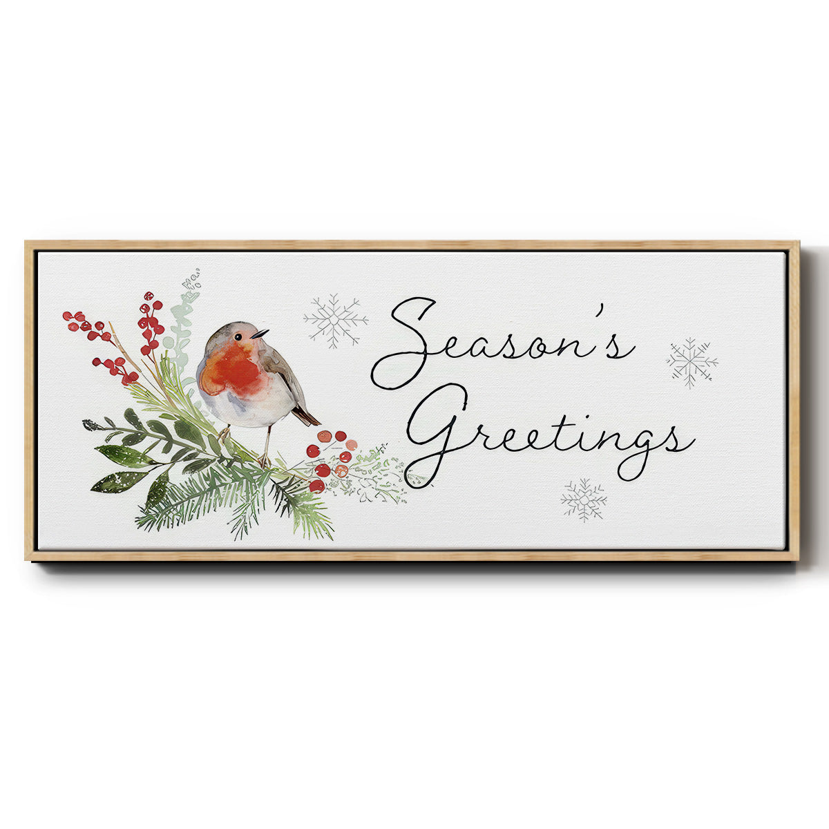 Winter Visitor Collection D - Floater Framed Canvas Print