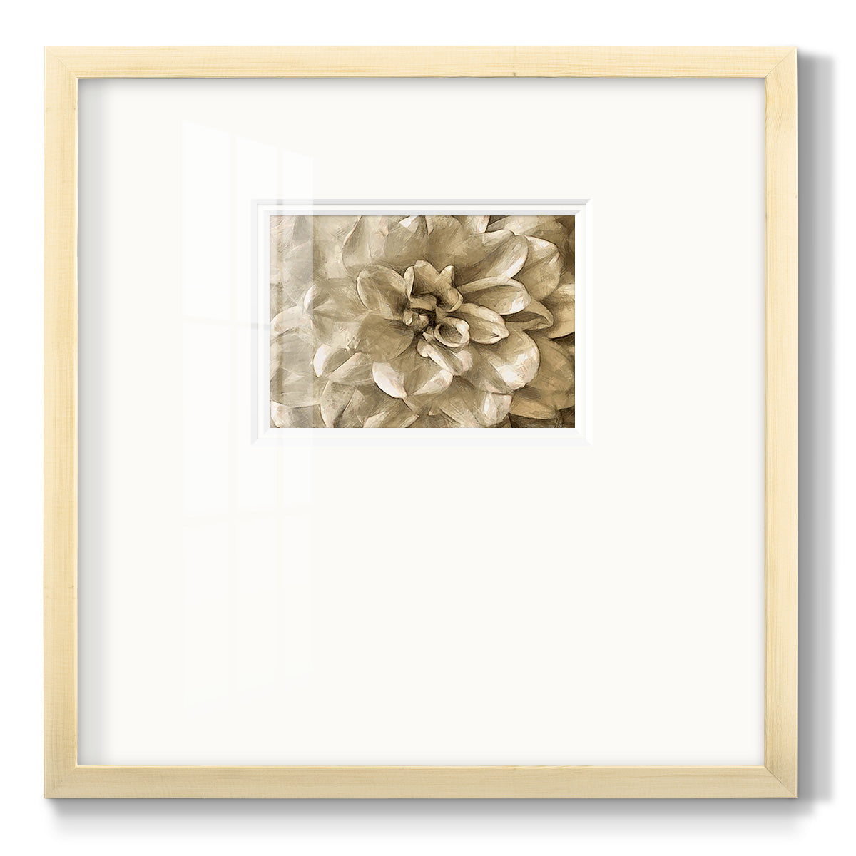Neutral Wall Flower III - Double Matboard Framed Print