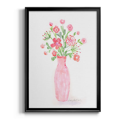 Boho Pinwheel Bouquet II - Modern Framed Canvas Print