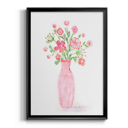 Boho Pinwheel Bouquet II - Modern Framed Canvas Print