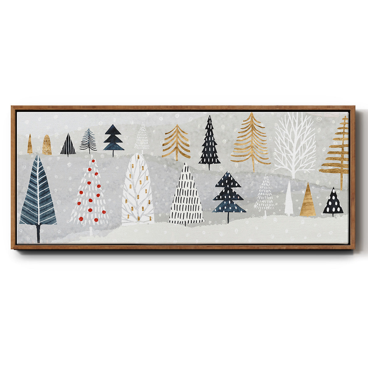 Christmas Chalet Collection D - Floater Framed Canvas Print