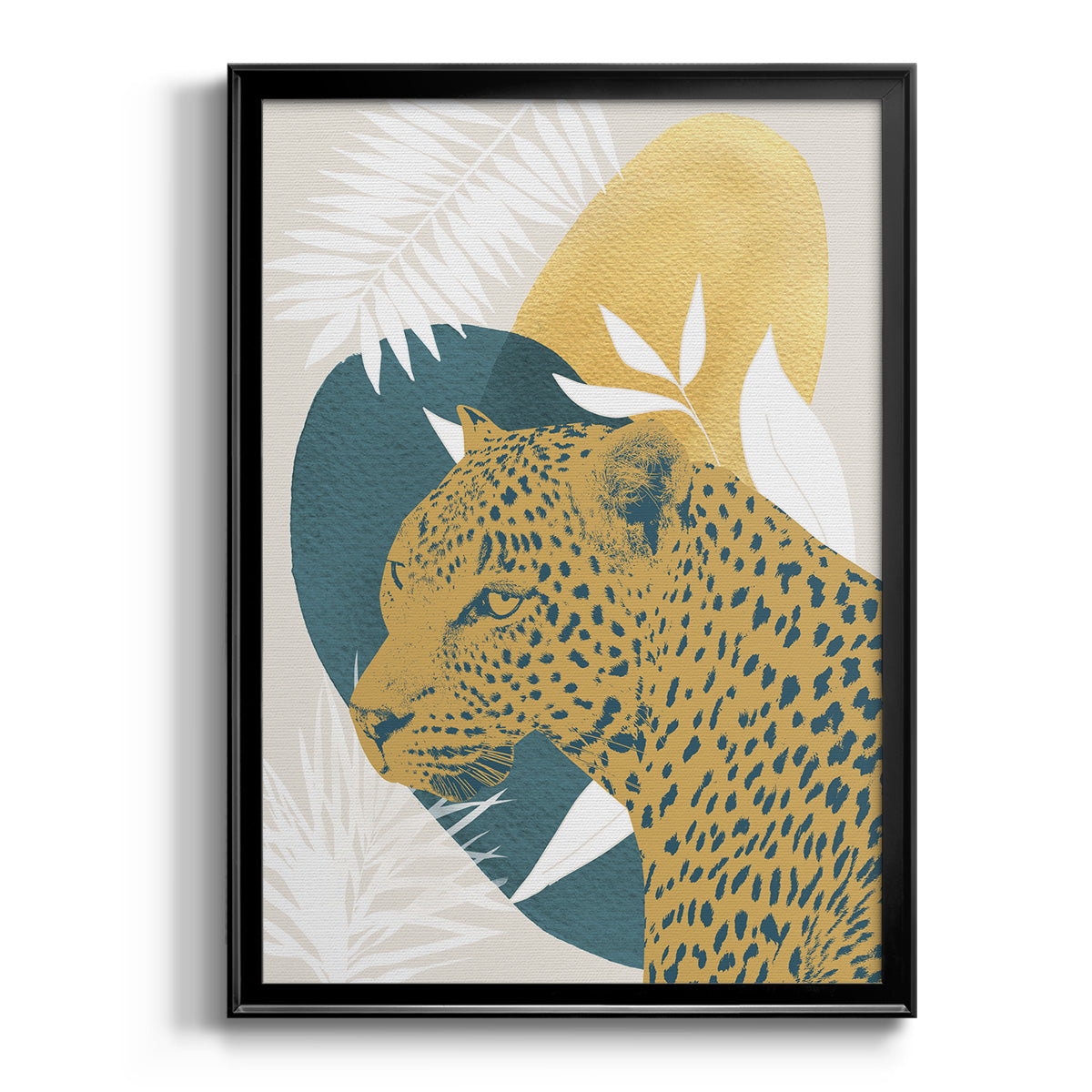 Jungle Cat II - Modern Framed Canvas Print