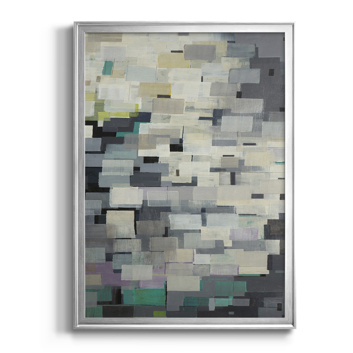 Puzzle Pieces V2 - Modern Framed Canvas Print