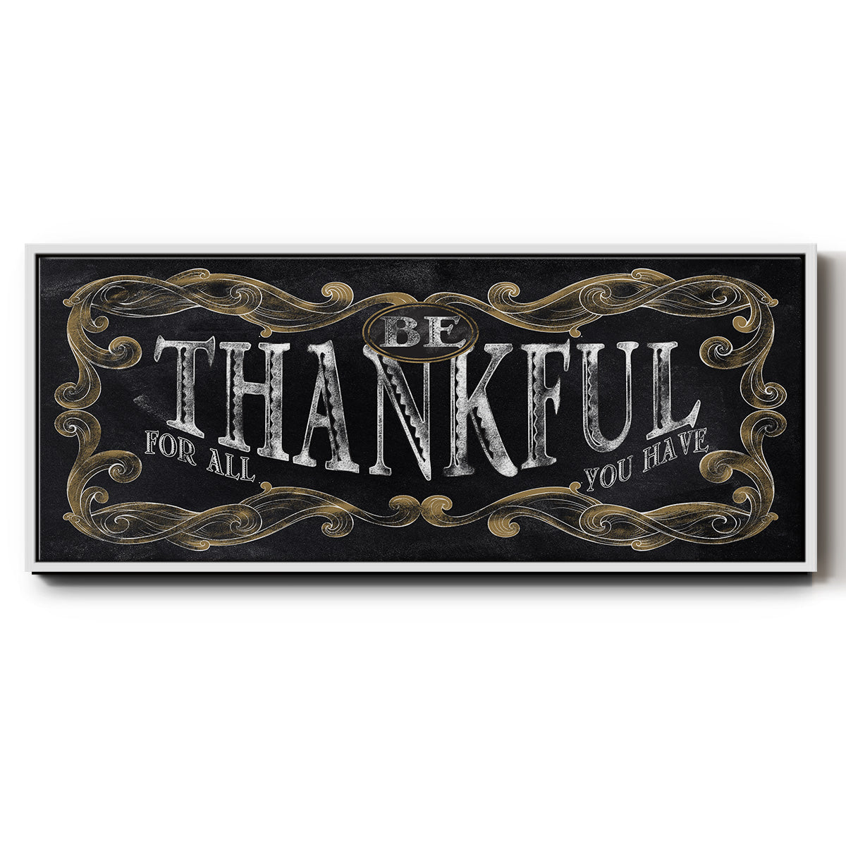 Be Thankful - Floater Framed Canvas Print