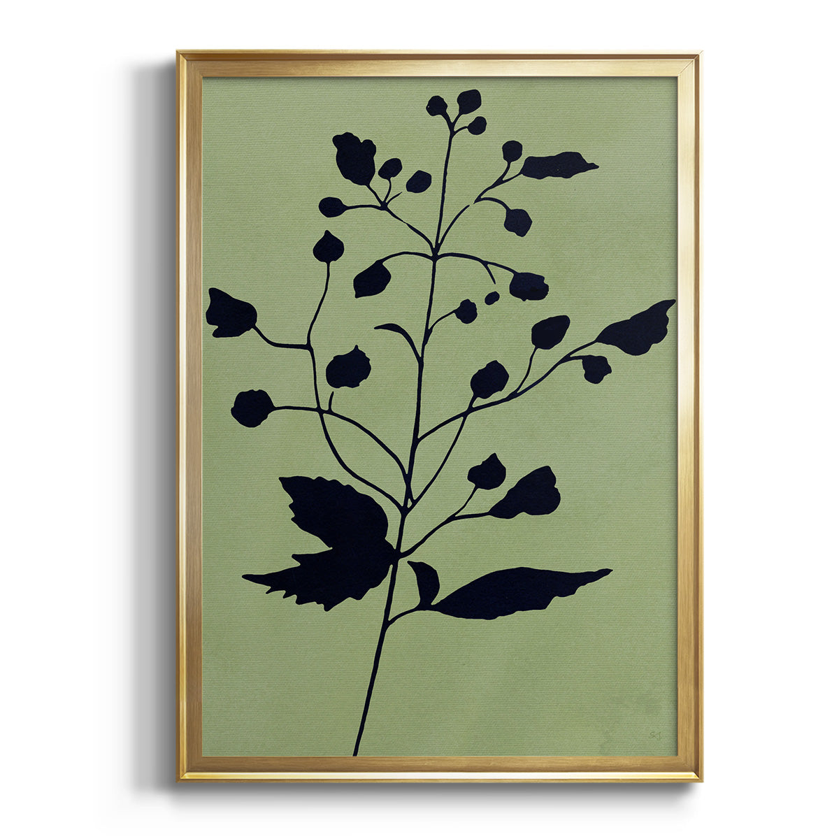 Earthly Botanical II - Modern Framed Canvas Print