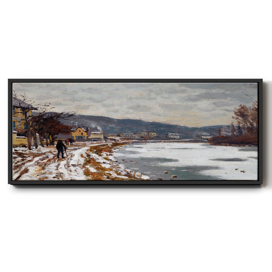 The Seine at Bougival, 1869 - Floater Framed Canvas Print