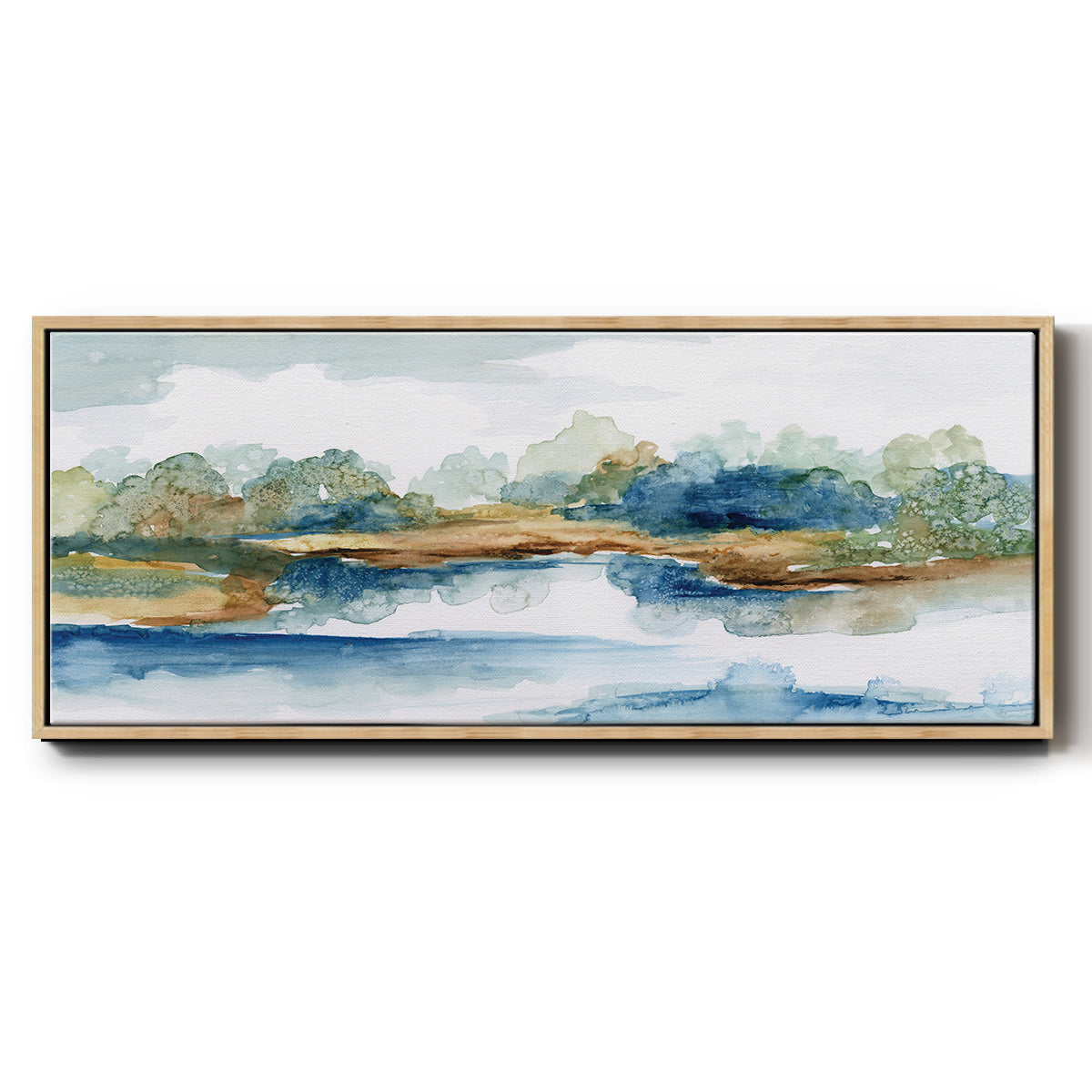 Blue Serenity - Floater Framed Canvas Print