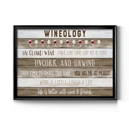 Wineology - Modern Framed Canvas Print