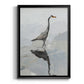 Heron - Modern Framed Canvas Print