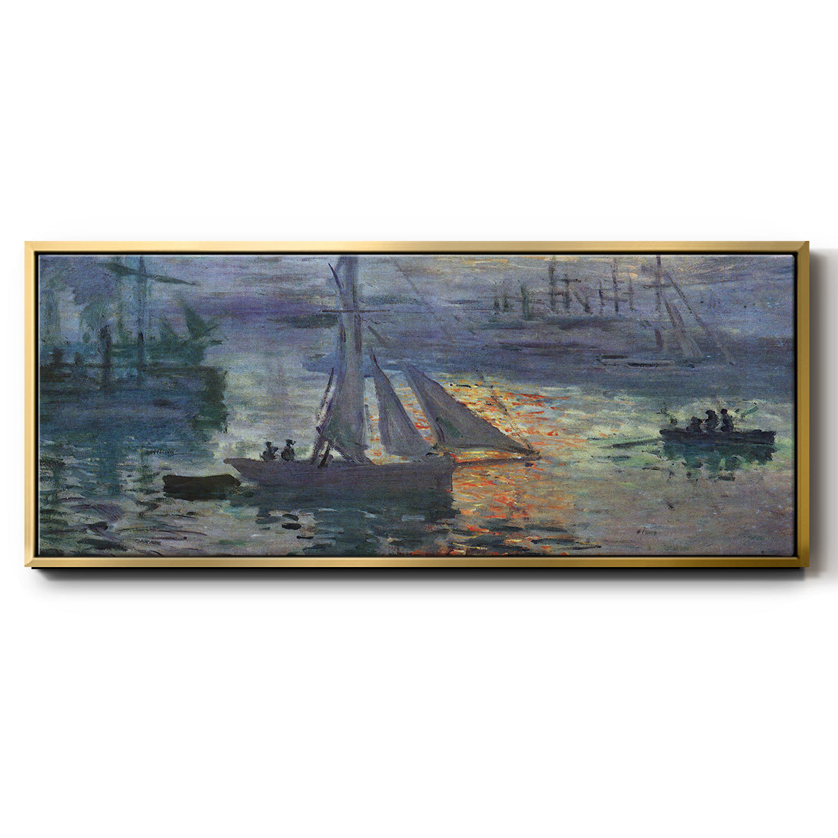 Sunrise at Sea - Floater Framed Canvas Print