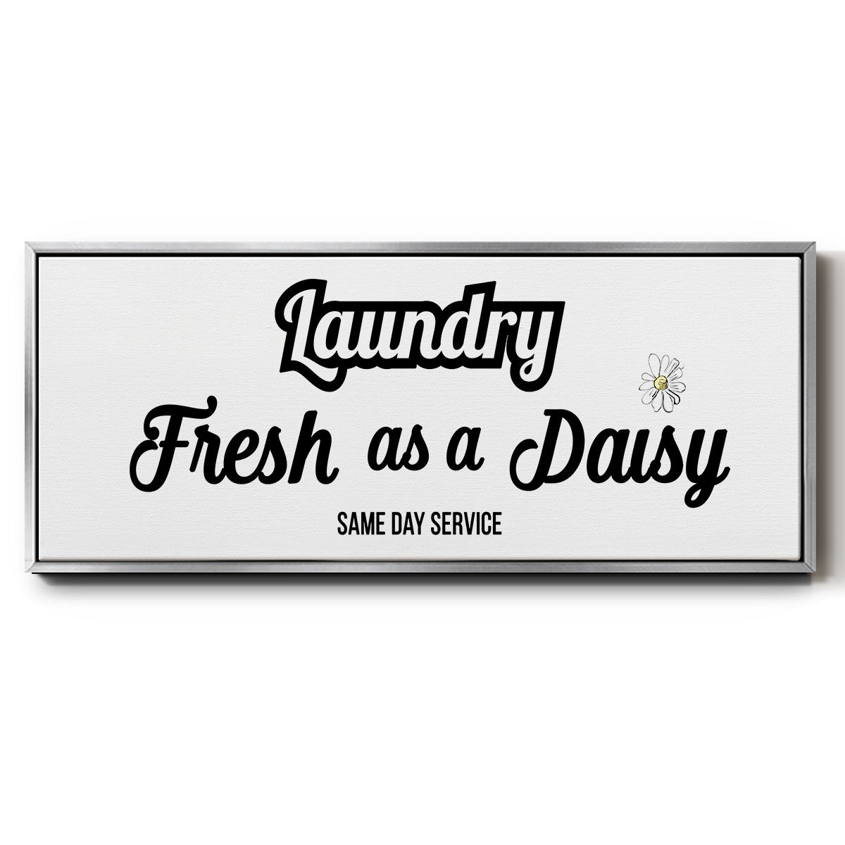 Daisy Laundry - Floater Framed Canvas Print