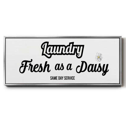 Daisy Laundry - Floater Framed Canvas Print