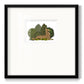 Hare Reclining in Leaves - Double Matboard Framed Print