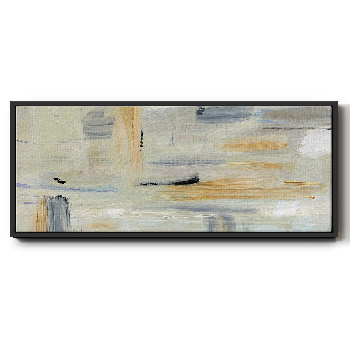 Gray Absract - Floater Framed Canvas Print