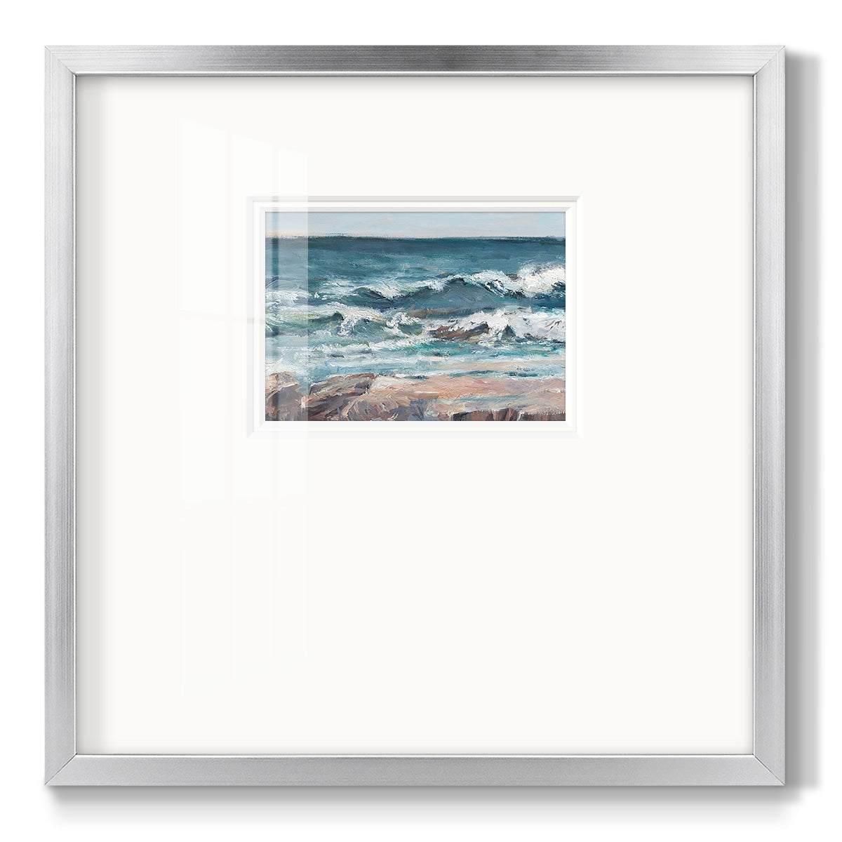 Ocean Breakers II Premium Framed Print Double Matboard