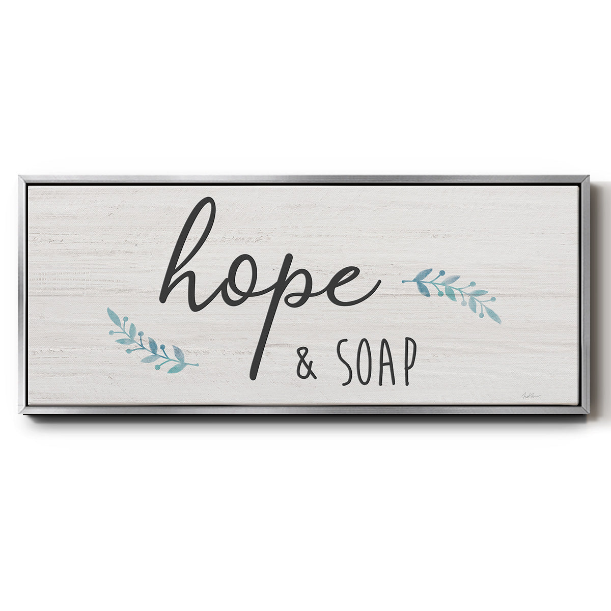 Hope & Soap - Floater Framed Canvas Print