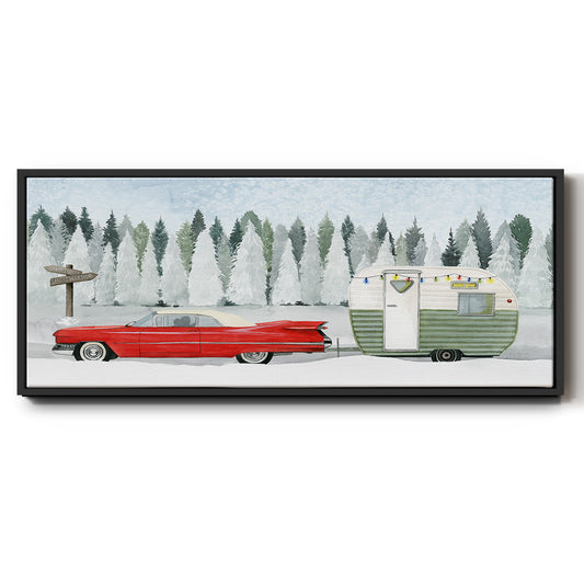 Holiday Roadtrip I - Floater Framed Canvas Print