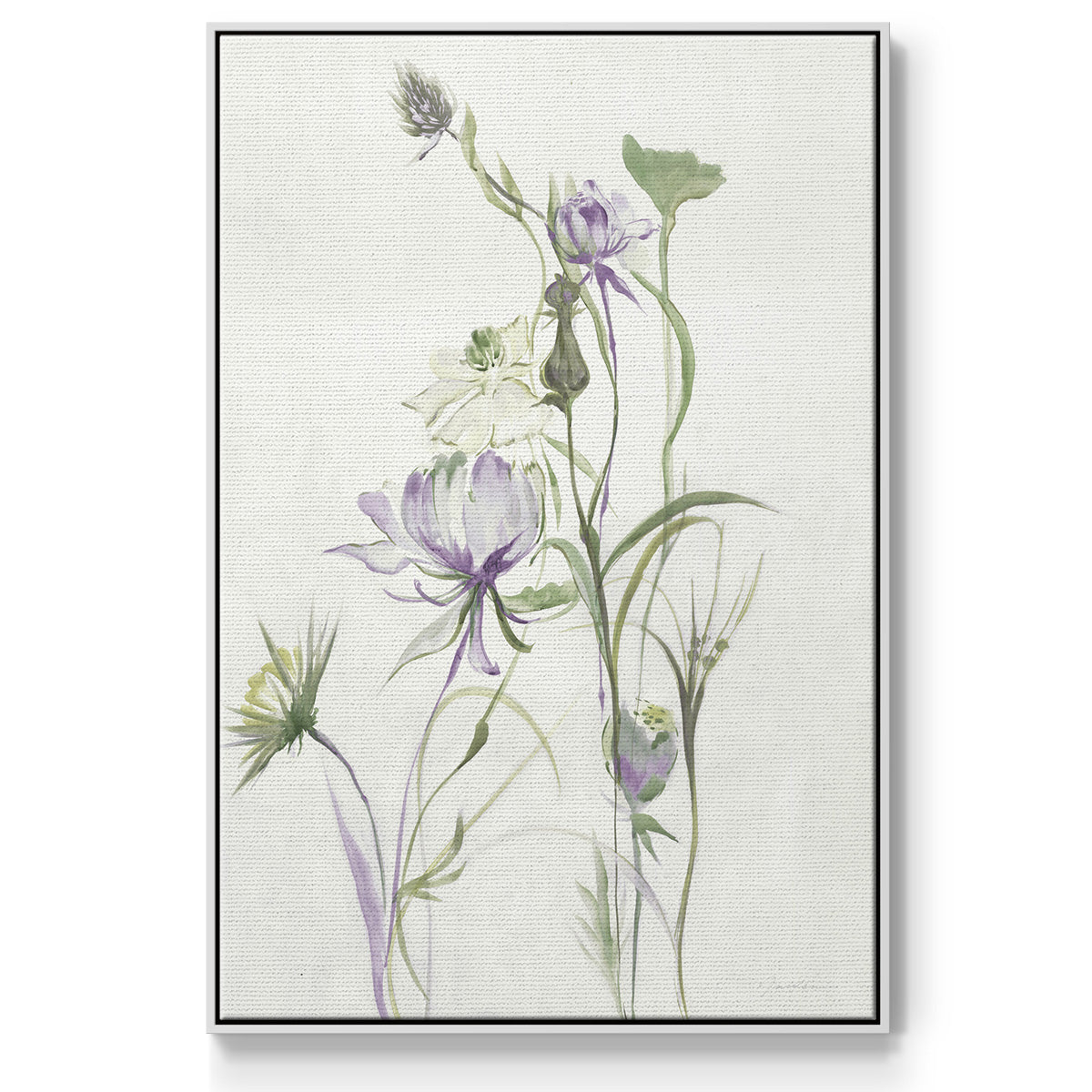 Late Summer Wildflowers II V30 - Framed Premium Gallery Wrapped Canvas L Frame - Ready to Hang