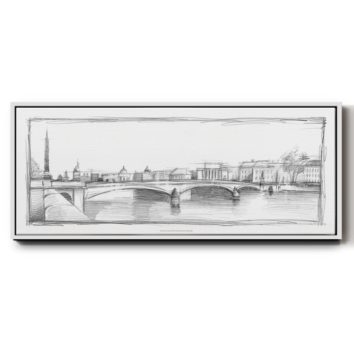 Pont du Carroussel - Floater Framed Canvas Print
