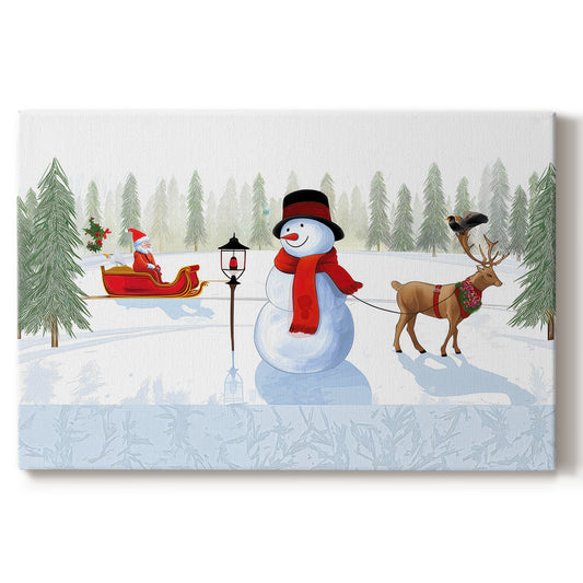 Pearled Pines Village - Canvas Art Print