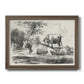 Classical pastoral landscape artwork by Nicolas Berchem printed on canvas in an ornate traditional bronze frame.
