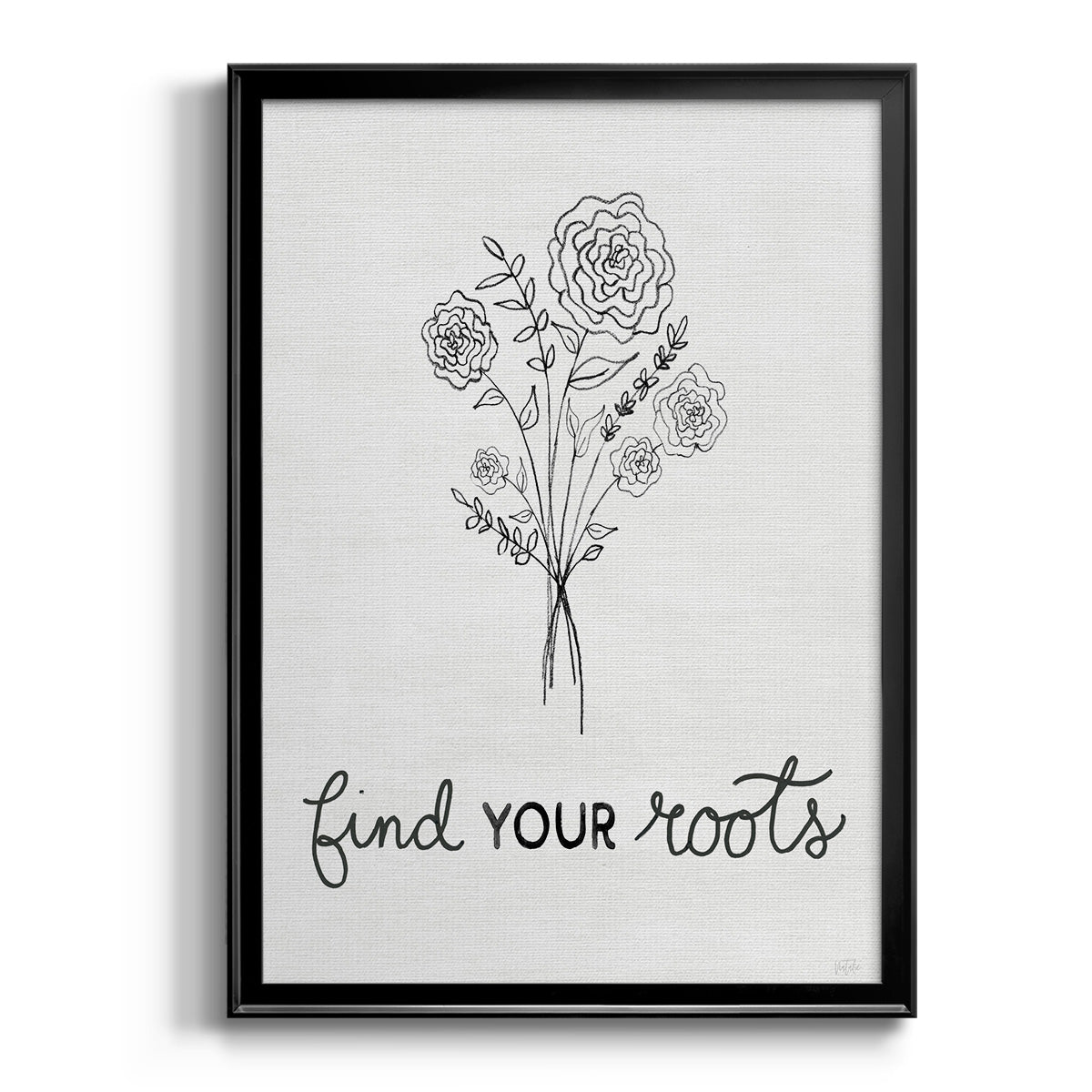 Find Your Roots Sketch - Modern Framed Canvas Print