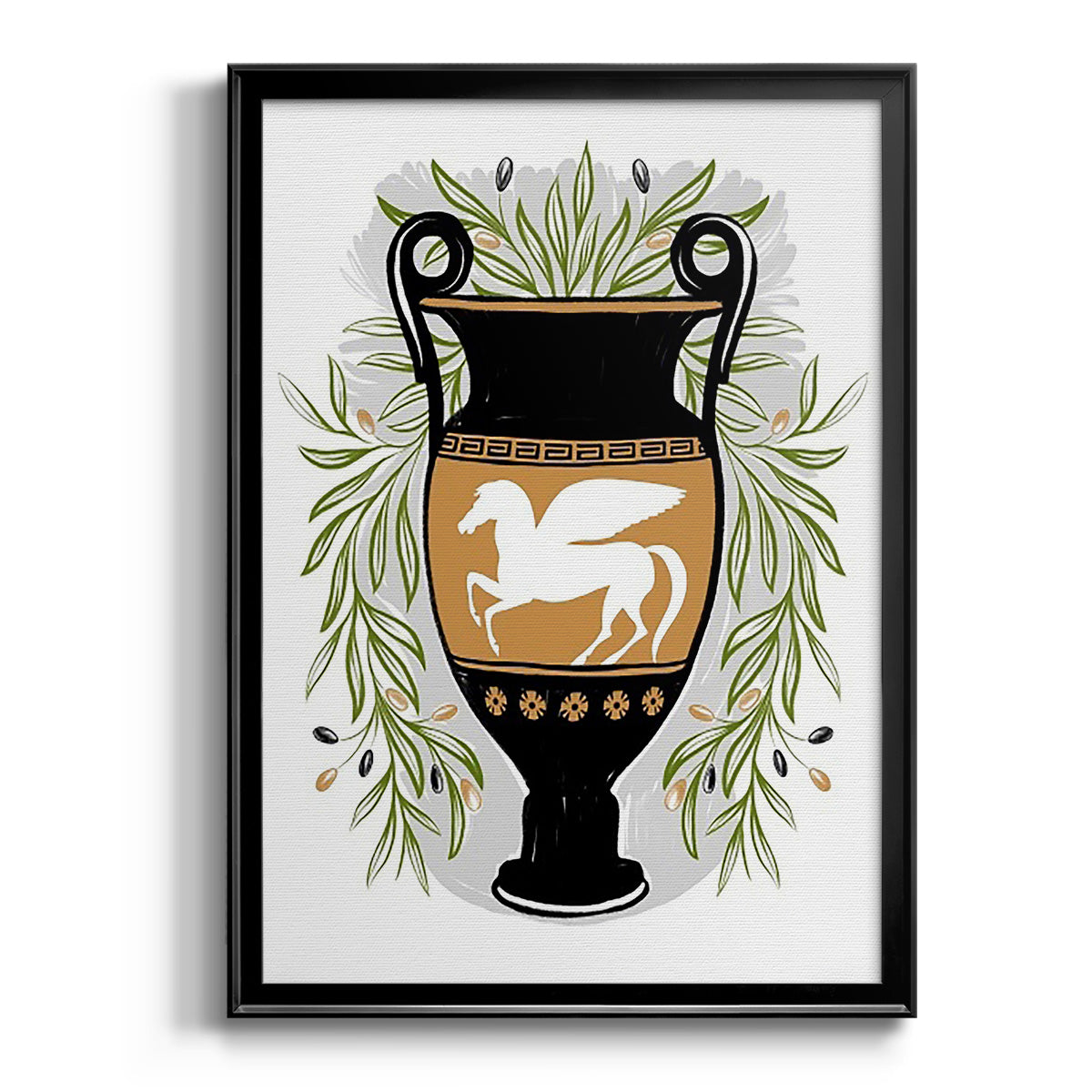 Greek Vases III - Modern Framed Canvas Print