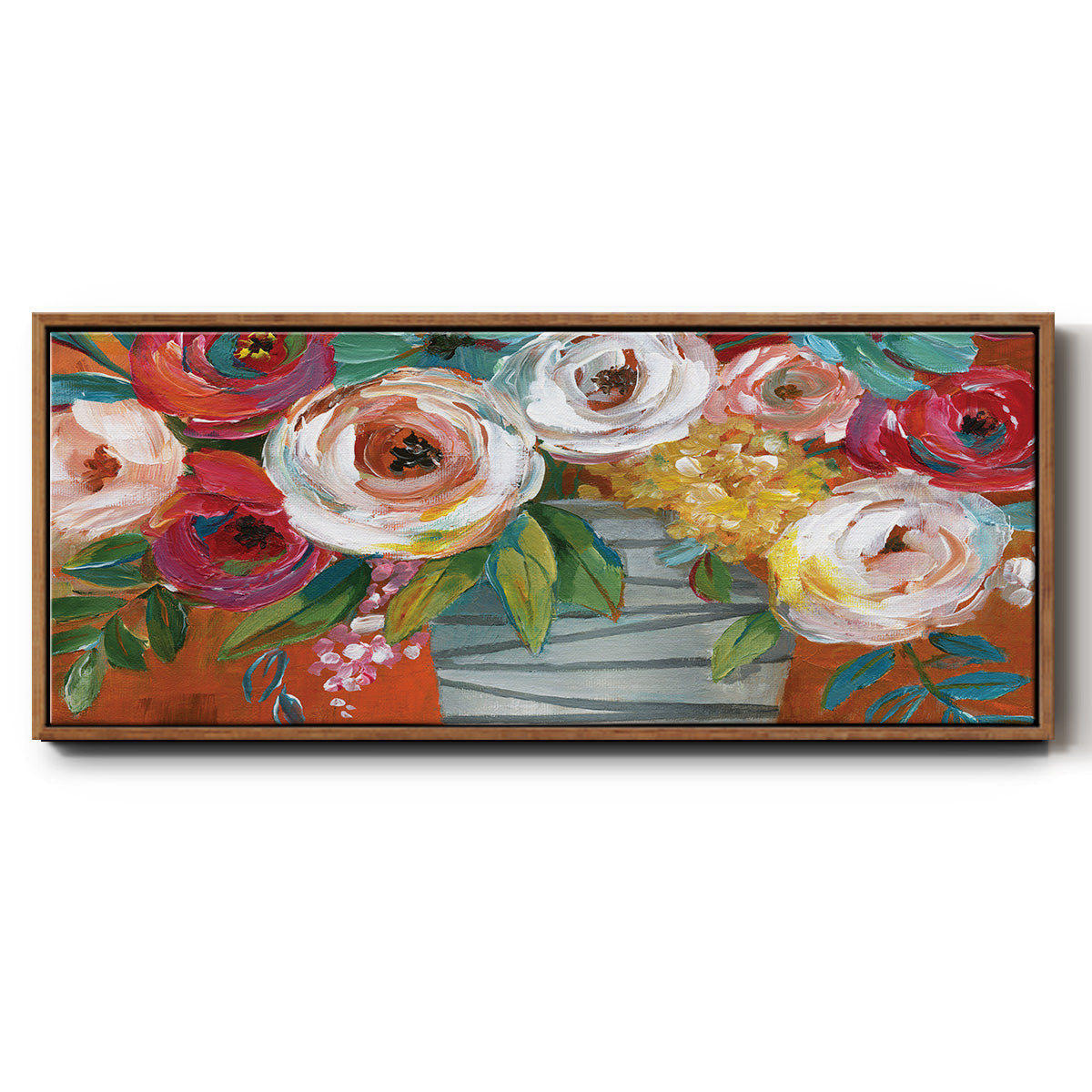 Color Burst I - Floater Framed Canvas Print