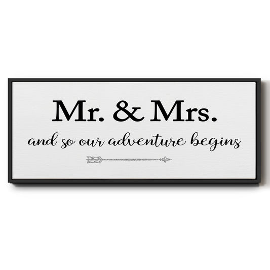 Mr. and Mrs. - Floater Framed Canvas Print