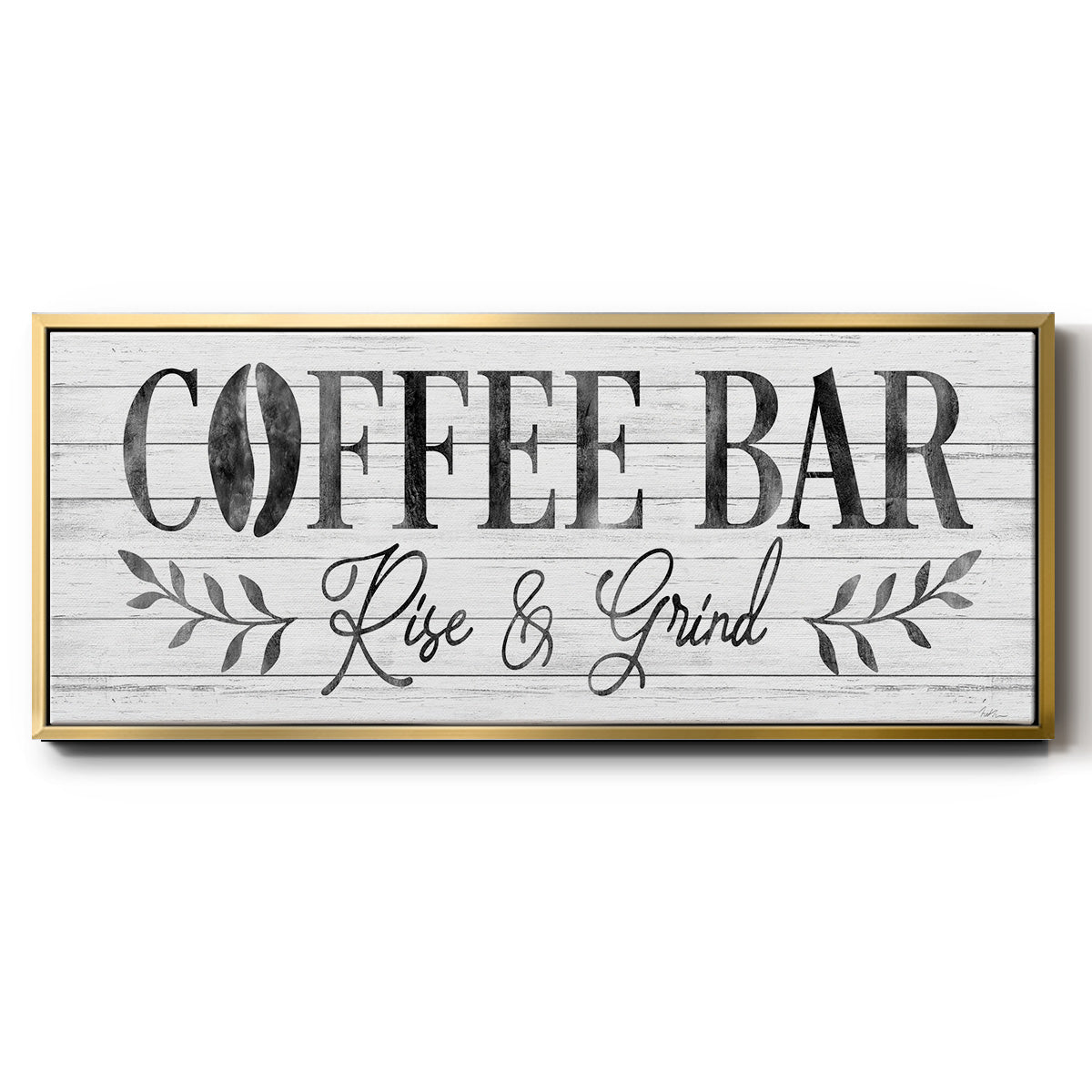 Coffee Bar - Floater Framed Canvas Print