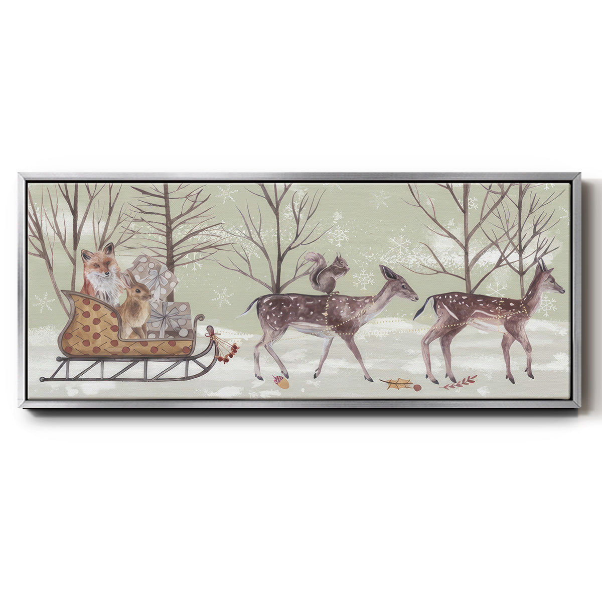 Christmas Time Collection D - Floater Framed Canvas Print