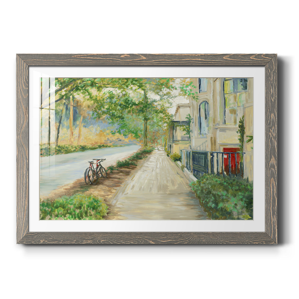 Sunny Side Of The Street - Barnwood Framed Art Print