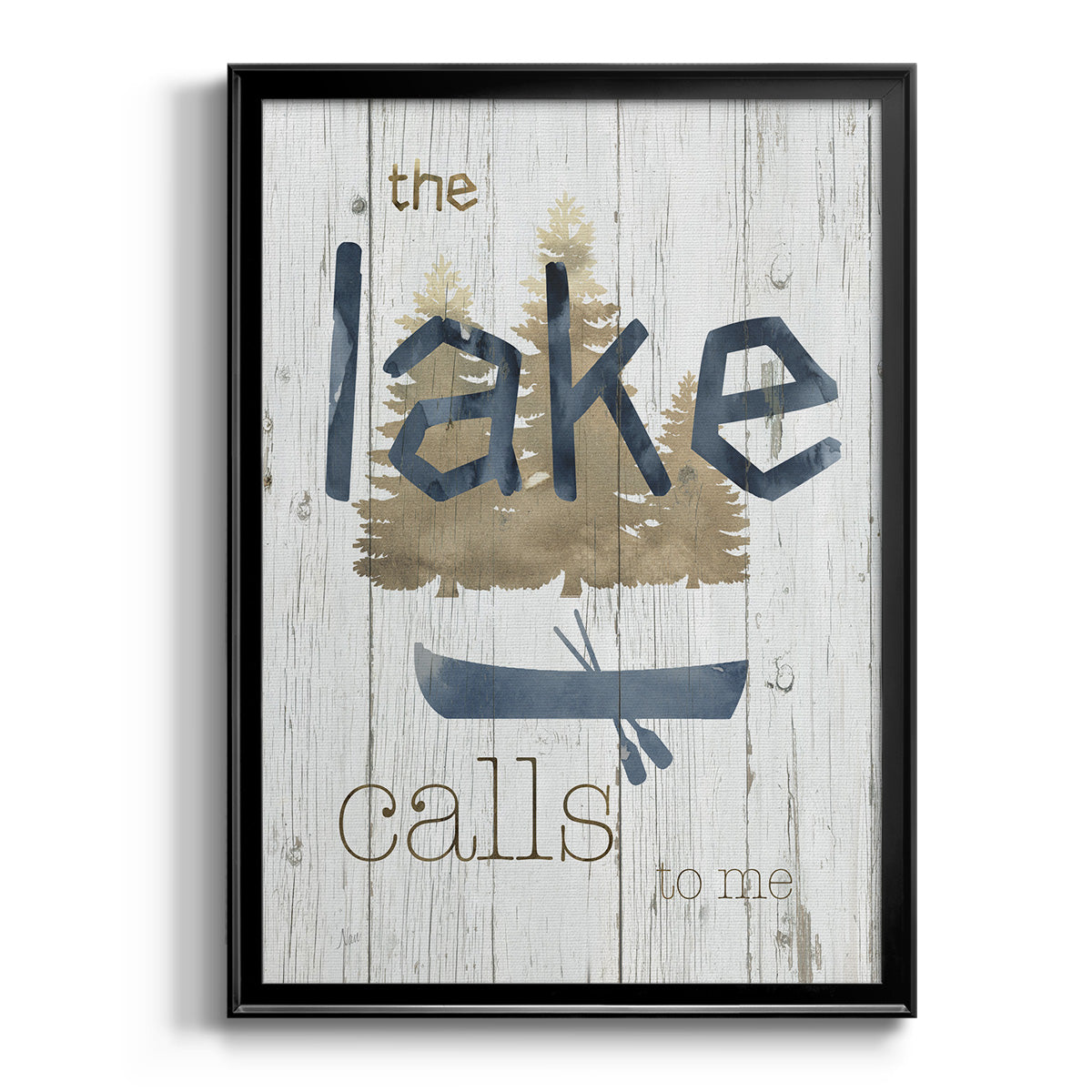 Lake Calls Me - Modern Framed Canvas Print