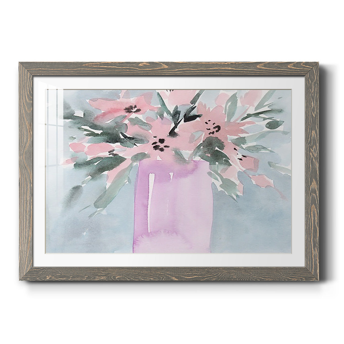 Broken Flowers I - Barnwood Framed Art Print