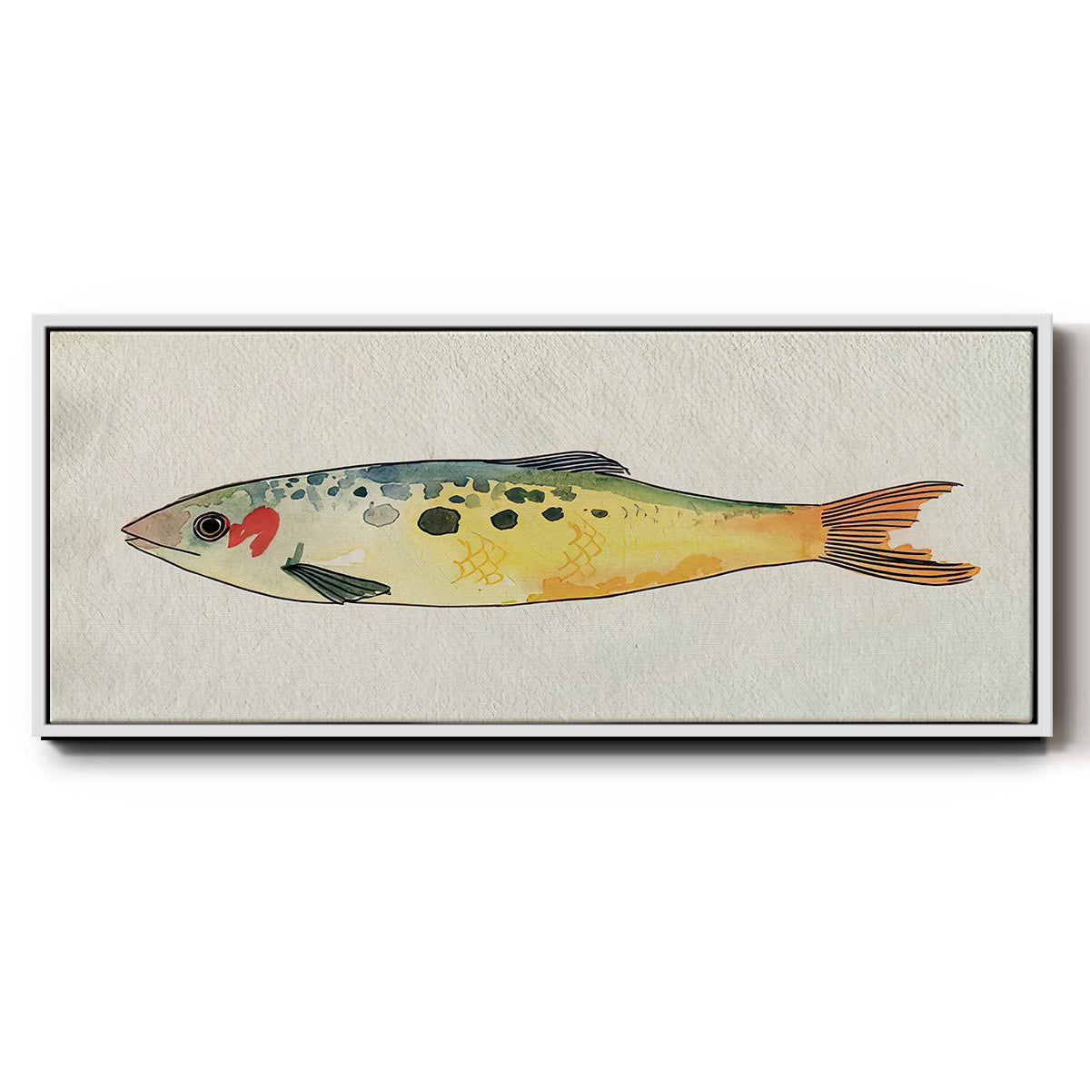 Fanciful Fish I - Floater Framed Canvas Print
