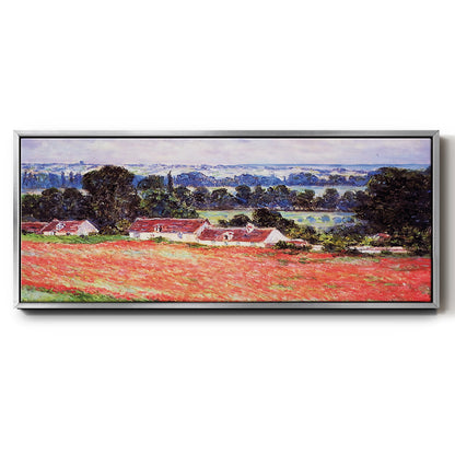 Poppy Field at Giverny, 1885 - Floater Framed Canvas Print