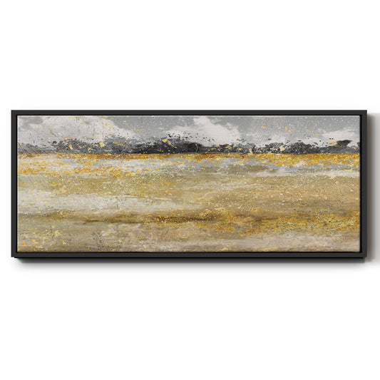Meadow Shimmer I - Floater Framed Canvas Print